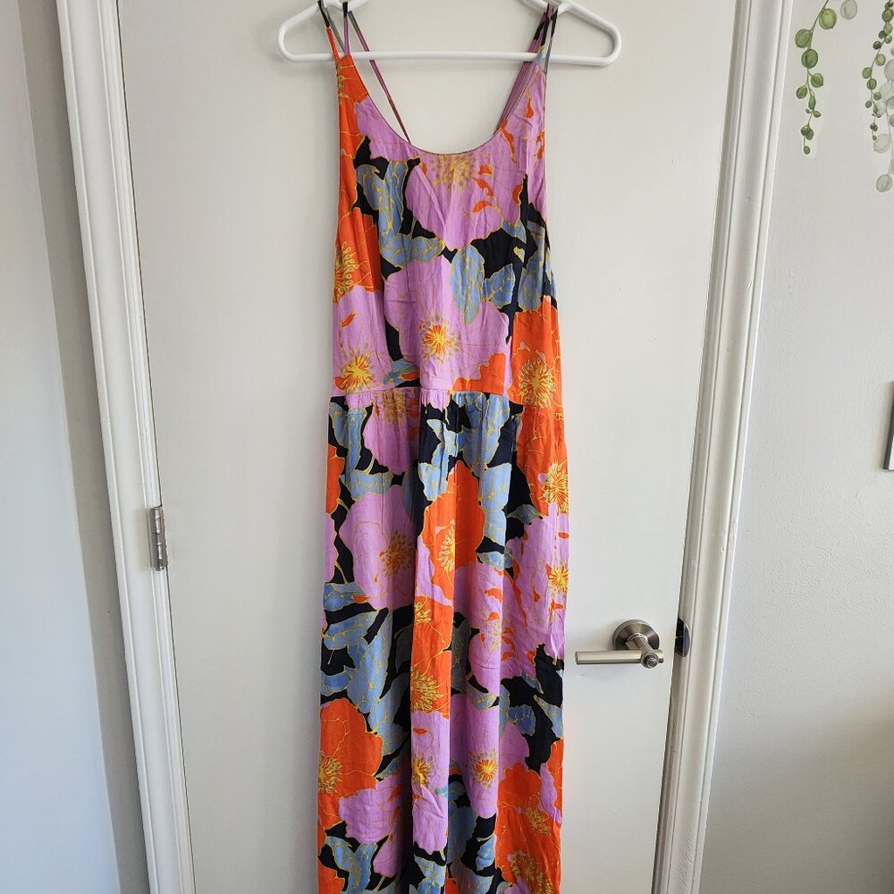 Loft large scale floral maxi dress